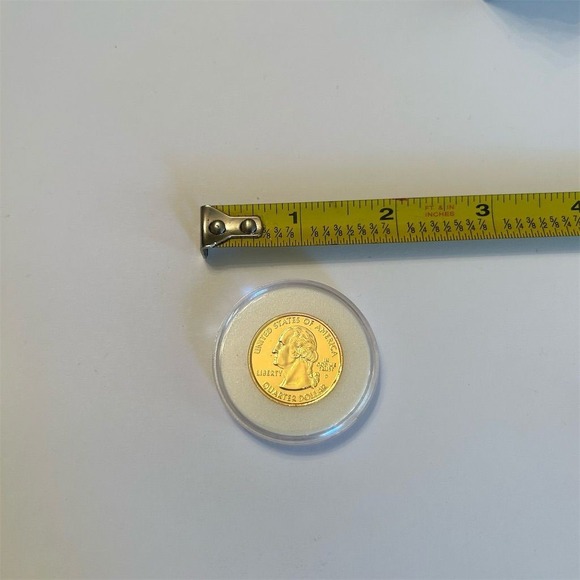 2007 Wyoming State Quarter 24K Gold Plated Uncirculated Coin - Picture 2 of 2